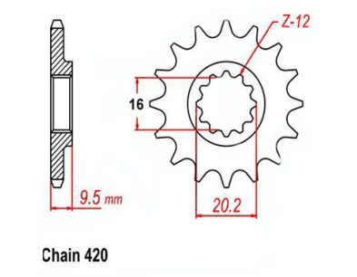 ZBATKA NAPDOWA PRZD MOTO. SUNSTAR
