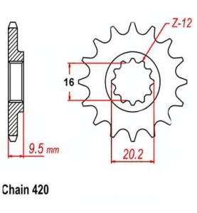 ZBATKA NAPDOWA PRZD MOTO. SUNSTAR