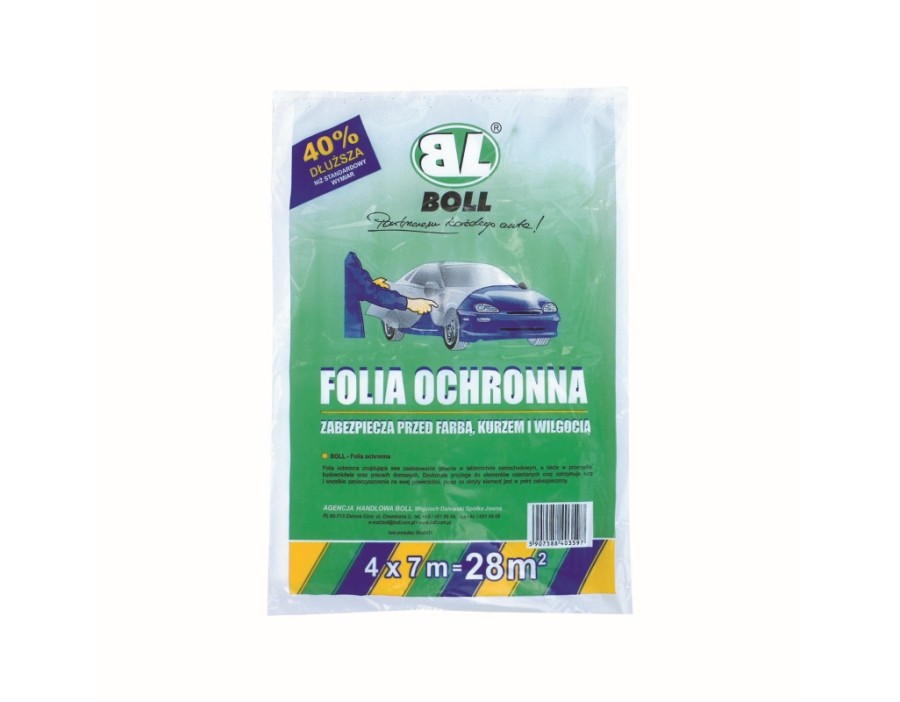 FOLIA OCHRONNA HDPE GRUBO 0,007MM 4M X 7M (28 M2) / BOLL / KARTON 40SZT.
