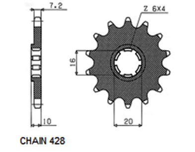 ZBATKA NAPDOWA PRZD MOTO. SUNSTAR