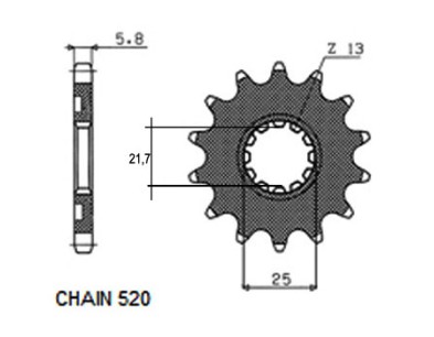 ZBATKA NAPDOWA PRZD MOTO. SUNSTAR