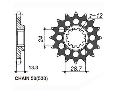 ZBATKA NAPDOWA PRZD MOTO. SUNSTAR