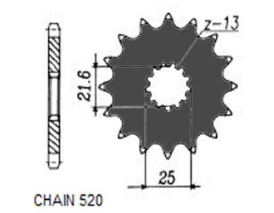 ZBATKA NAPDOWA PRZD MOTO. SUNSTAR