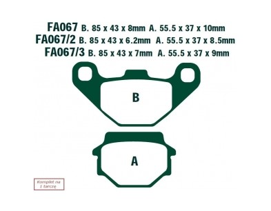 KLOCKI HAM. MOTO.  KTM MX 125 (89-93)/  EXC 350 (89)/  DXC/EXC/EGS 250/350 -(91)