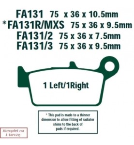 KLOCKI HAM. MOTO.  SUZUKI RM 250 (99-05)/  DR 125 (08-12) HONDA CR 250 (92-94)
