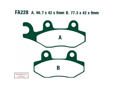KLOCKI HAM. MOTO.  YAMAHA YBR 125 ED (06-08)
