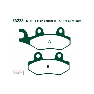 KLOCKI HAM. MOTO. YAMAHA YBR 125 ED (06-08)