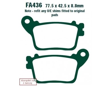 KLOCKI HAM. MOTO.  HONDA CBR 600 (ABS) (09-14)/  CBR 1000 RR-SPE FIREBLADE (14)