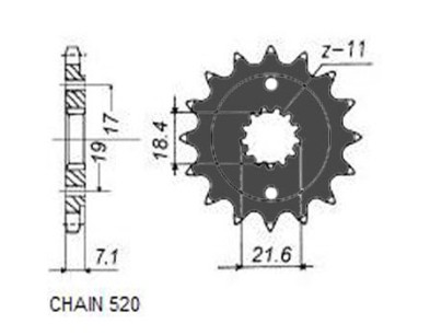 ZBATKA NAPDOWA PRZD MOTO. SUNSTAR