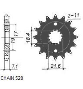 ZBATKA NAPDOWA PRZD MOTO. SUNSTAR