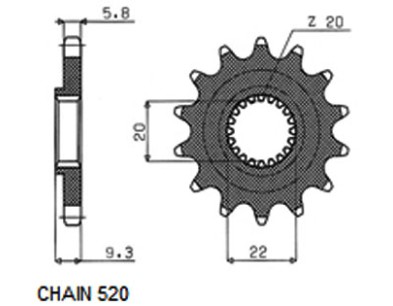 ZBATKA NAPDOWA PRZD MOTO. SUNSTAR