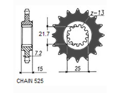 ZBATKA NAPDOWA PRZD MOTO. SUNSTAR