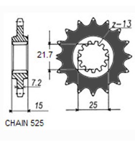 ZBATKA NAPDOWA PRZD MOTO. SUNSTAR
