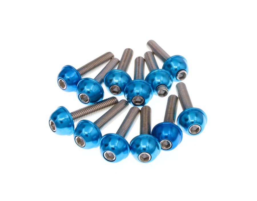 RUBA IMBUSOWA MOTO. M6X30. NIEBIESKA 12SZT.