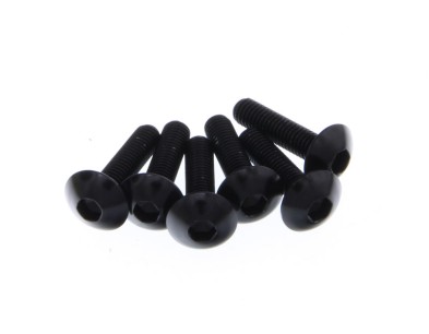 ZESTAW RUB DO OWIEWKI MOTO. M5X20 CZARNYCH 6SZT