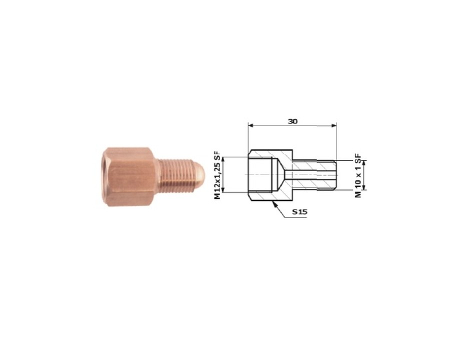 CZNIK PRZEWODW HAM. WEW. M 12X1,25 SF + ZEW M 10X1 SF