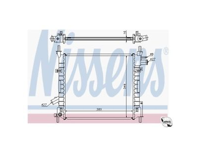 RADIATORE RAFFREDDAMENTO FORD KA 1.3 - 1.6 - OE 1218735 - 1222478  - 1361842