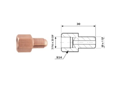 CZNIK PRZEWODW HAM. WEW. 7/16X20 DF + ZEW 10X1 SF