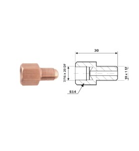 CZNIK PRZEWODW HAM. WEW. 7/16X20 DF + ZEW 10X1 SF