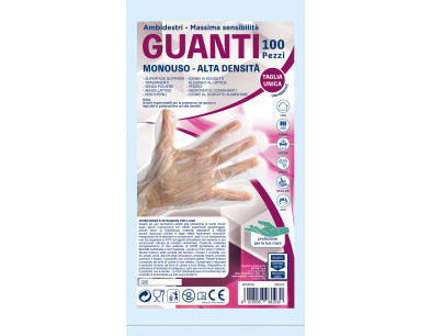 100 PZ GUANTI IN HDPE TAGLIA U
