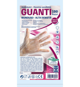 100 PZ GUANTI IN HDPE TAGLIA U