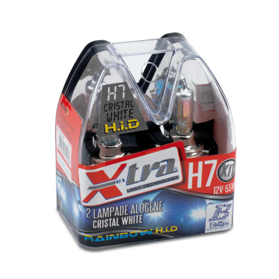 2 LAMP-XENON RAINBOW BLU 12VH7