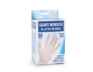 50 PZ GUANTI IN LATTICE  -L