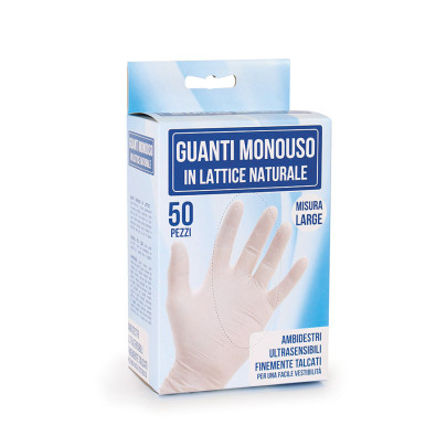 50 PZ GUANTI IN LATTICE  -L