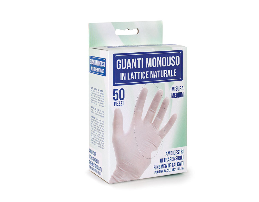50 PZ GUANTI IN LATTICE  -M
