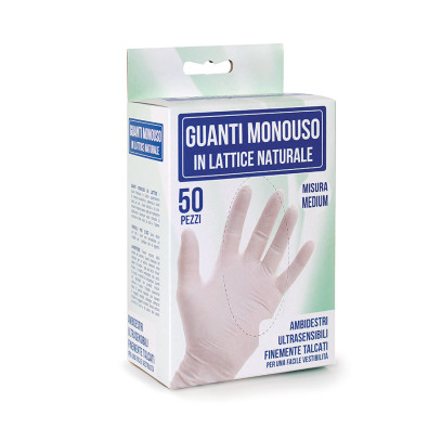 50 PZ GUANTI IN LATTICE  -M