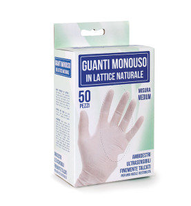 50 PZ GUANTI IN LATTICE  -M