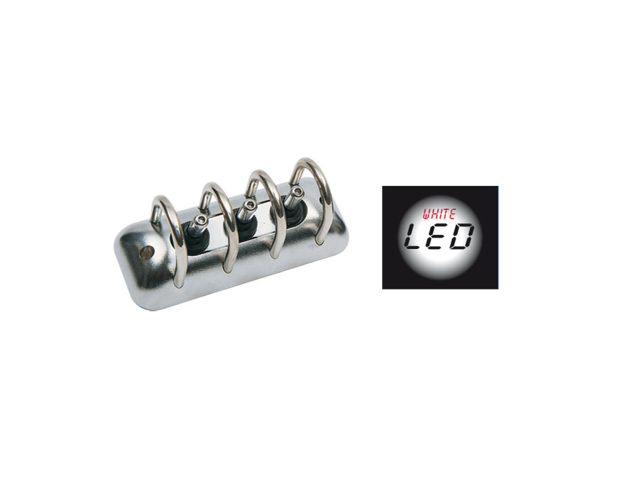 INTERRUTTORE TRIPLO A LED CROM