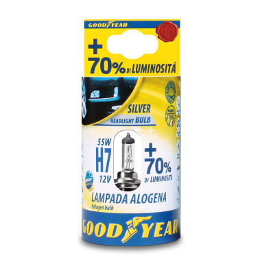 LAMPADA H7 12V 55W 70% SILVER