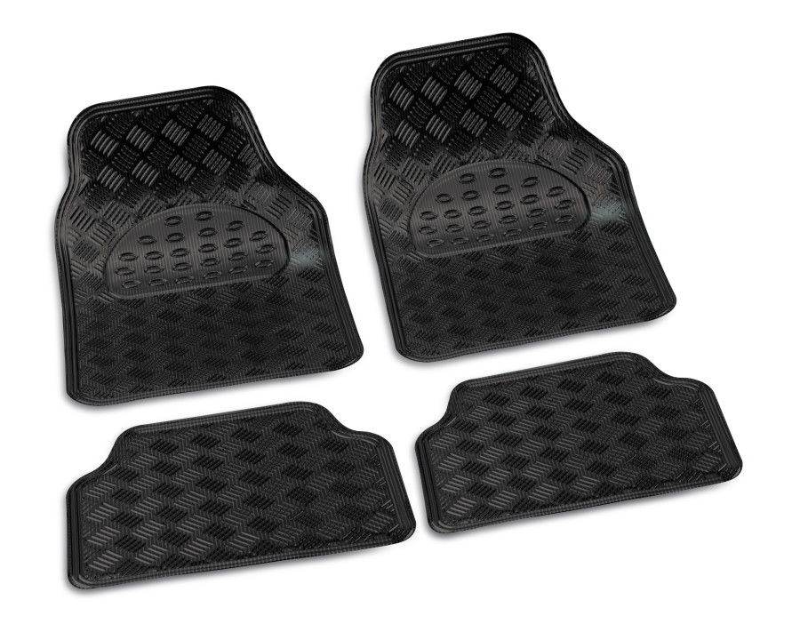 SET 4 PZ-TAPP-LAMIN-RIGHE NERO