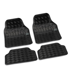 SET 4 PZ-TAPP-LAMIN-RIGHE NERO