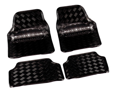SET 4 PZ-TAPPETO LAMINATO NERO