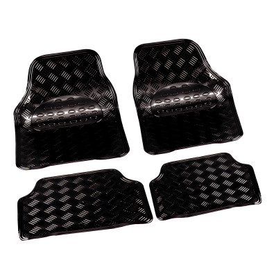 SET 4 PZ-TAPPETO LAMINATO NERO