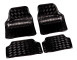SET 4 PZ-TAPPETO LAMINATO NERO