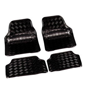 SET 4 PZ-TAPPETO LAMINATO NERO