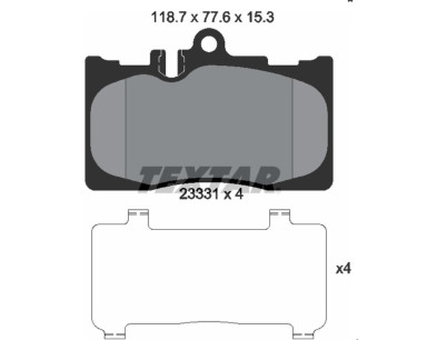 RSR-PASTIGLIE FRENO POSTERIOREE FIAT