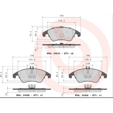RSR-PASTIGLIE FRENO ANTERIORI MERCEDES C