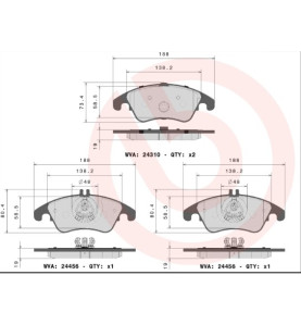 RSR-PASTIGLIE FRENO ANTERIORI MERCEDES C