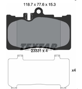 RSR-PASTIGLIE FRENO POSTERIOREE FIAT