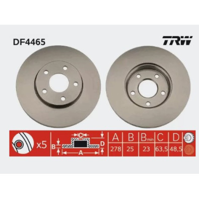 RSR-DISCHI FRENO ANTERIORE FORD VOLVO