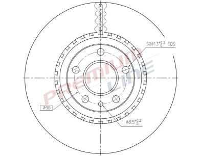 T24_COPPIA DISCHI FRENO DIAM 284 VENTILATO