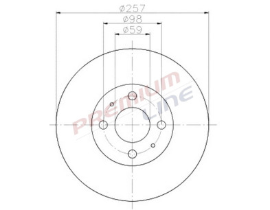 T24_COPPIA DISCHI FRENO DIAM 257 VENTILATO