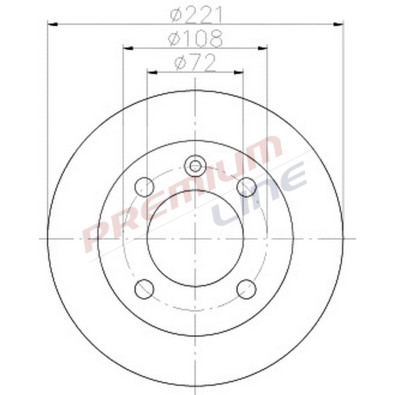 T24_COPPIA DISCHI FRENO DIAM 221 PIENO OE 1575877