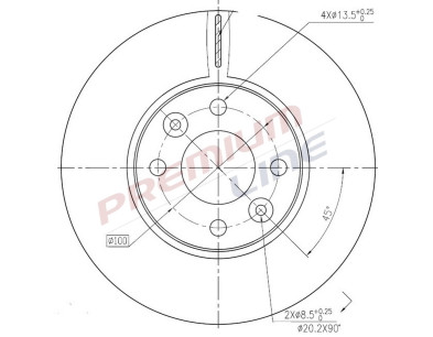 T24_COPPIA DISCHI FRENO DIAM 260 VENTILATO