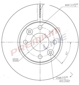 T24_COPPIA DISCHI FRENO DIAM 260 VENTILATO