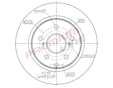 T24_COPPIA DISCHI FRENO DIAM  281 PIENO